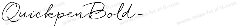 QuickpenBold字体转换