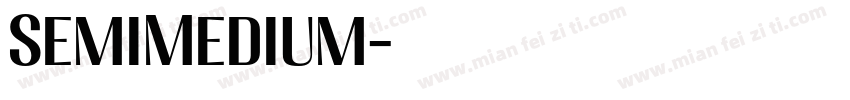 SemiMedium字体转换