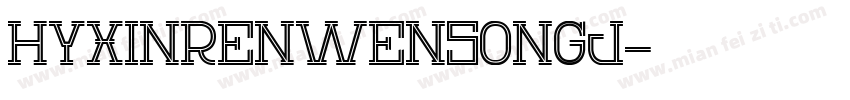 HYXinRenWensongJ字体转换