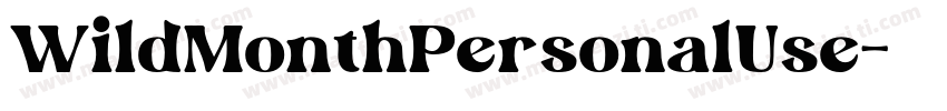 WildMonthPersonalUse字体转换