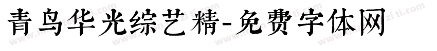 青鸟华光综艺精字体转换