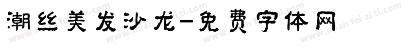 潮丝美发沙龙字体转换