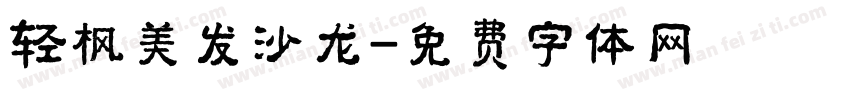 轻枫美发沙龙字体转换