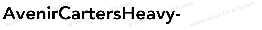 AvenirCartersHeavy字体转换