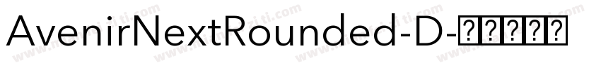AvenirNextRounded-D字体转换