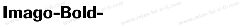 Imago-Bold字体转换