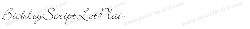 BickleyScriptLetPlai字体转换
