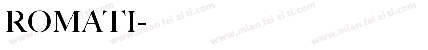 ROMATI字体转换