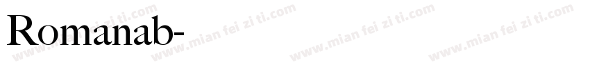 Romanab字体转换