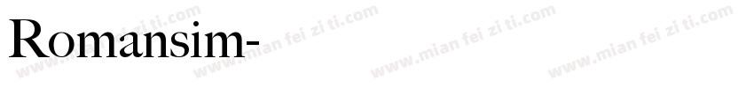 Romansim字体转换