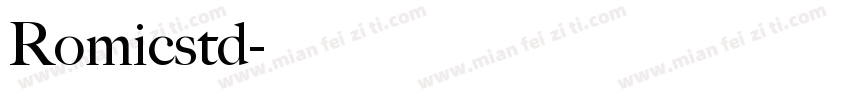 Romicstd字体转换