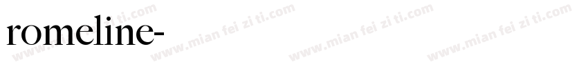 romeline字体转换