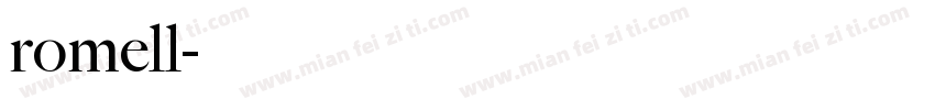 romell字体转换