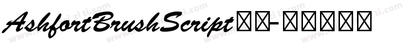AshfortBrushScript常规字体转换
