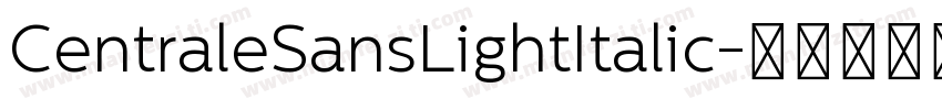 CentraleSansLightItalic字体转换