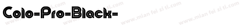 Colo-Pro-Black字体转换