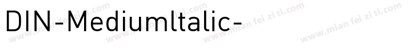 DIN-Mediumltalic字体转换