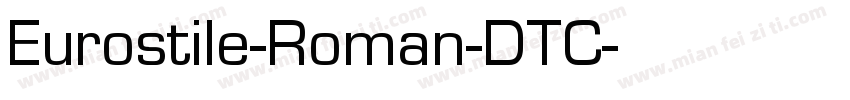 Eurostile-Roman-DTC字体转换