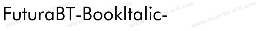 FuturaBT-Bookltalic字体转换