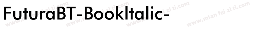 FuturaBT-Bookltalic字体转换