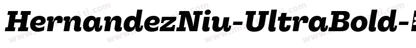 HernandezNiu-UltraBold字体转换
