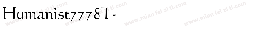 Humanist7778T字体转换