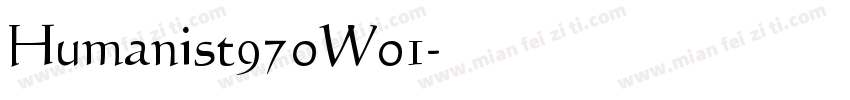 Humanist970W01字体转换