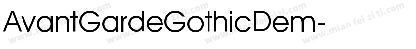 AvantGardeGothicDem字体转换