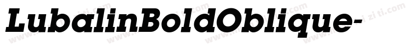 LubalinBoldOblique字体转换