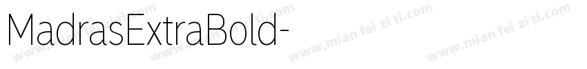 MadrasExtraBold字体转换
