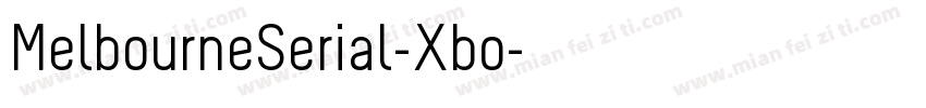 MelbourneSerial-Xbo字体转换