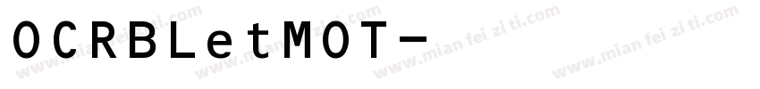OCRBLetMOT字体转换