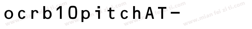 ocrb10pitchAT字体转换