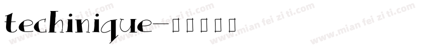 techinique字体转换