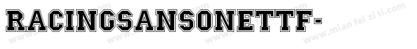 RacingSansOnettf字体转换