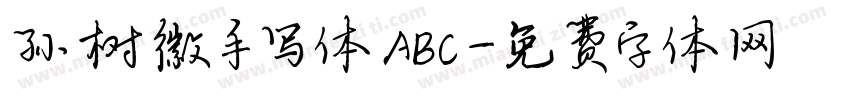 孙树徽手写体ABC字体转换