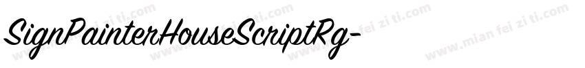 SignPainterHouseScriptRg字体转换