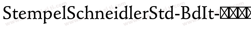 StempelSchneidlerStd-BdIt字体转换