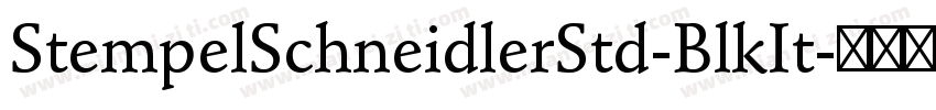 StempelSchneidlerStd-BlkIt字体转换