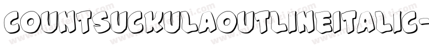 CountSuckulaOutlineItalic-7a44字体转换