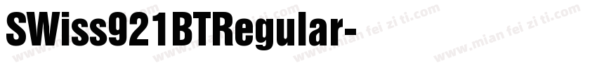 SWiss921BTRegular字体转换
