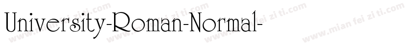 University-Roman-Normal字体转换
