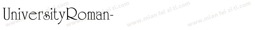 UniversityRoman字体转换