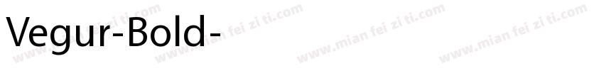 Vegur-Bold字体转换