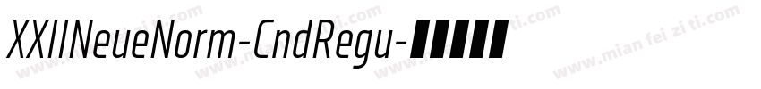 XXIINeueNorm-CndRegu字体转换