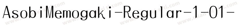 AsobiMemogaki-Regular-1-01字体转换