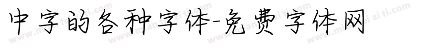 中字的各种字体字体转换