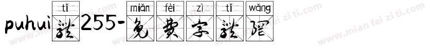 puhui体255字体转换