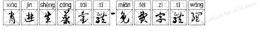 肖进生丛台体字体转换