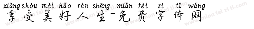 享受美好人生字体转换